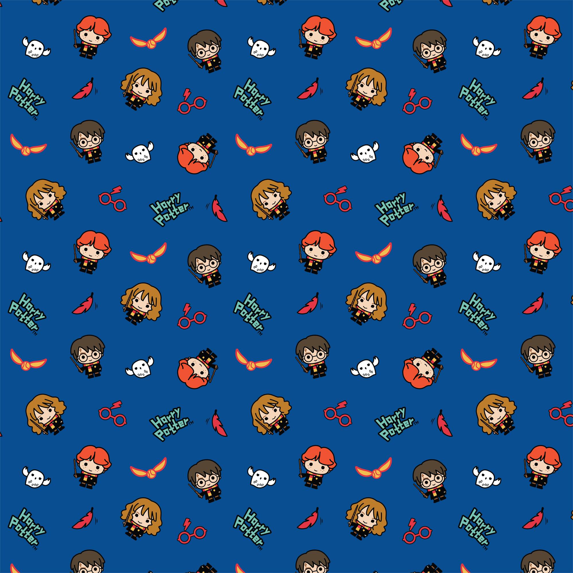 Harry Potter™ Kawaii Trio Toss Cotton Fabric
